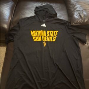 Arizona State Sun Devils Black Short Sleeve Hoodie